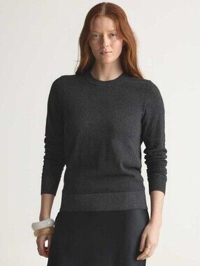 Quince 100% Mongolian Cashmere Charcoal Crewneck Sweater - Women's Sz XS